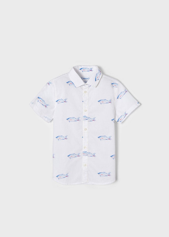 S/s printed shirt for boy - Fishes - Be Chic