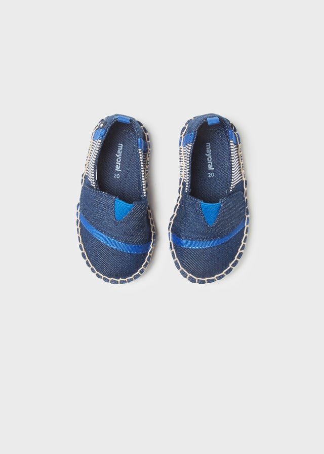 Velcro espadrille for baby boy - Denim - Be Chic