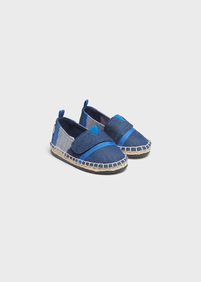 Velcro espadrille for baby boy - Denim - Be Chic