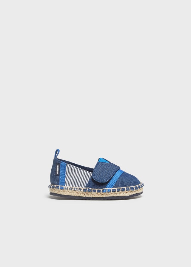 Velcro espadrille for baby boy - Denim - Be Chic