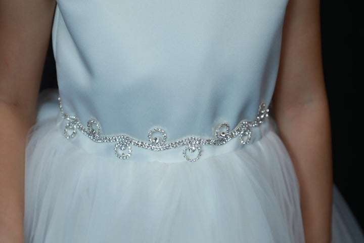 White Satin Dress code 3924 - Be Chic